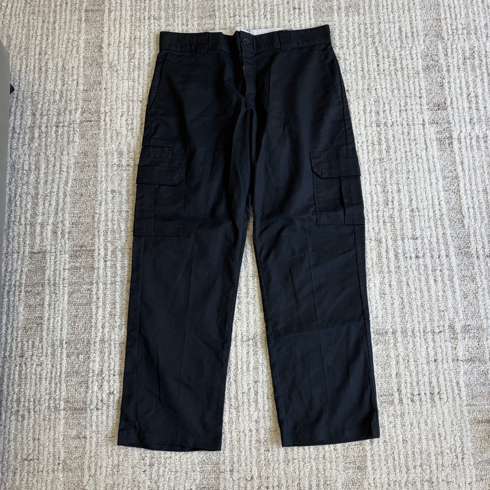Dickies Flex Regular Straight Fit Cargo Pants Black WP595BK Mens 34x32